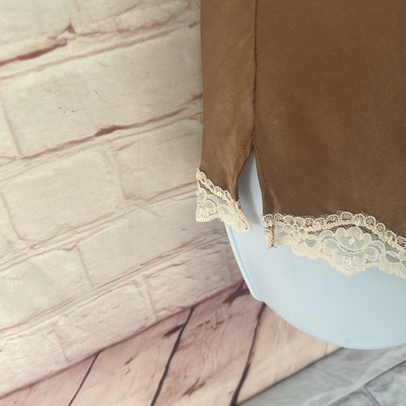 Y2K Victoria’s Secret silk lingerie camisole brown size medium - Picture 5 of 11